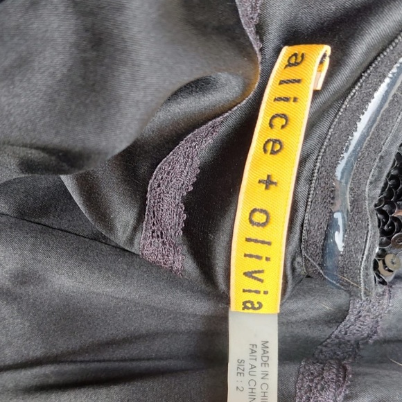 Alice + Olivia Sequin Striped Strapless Flowy Dress - Picture 7 of 7